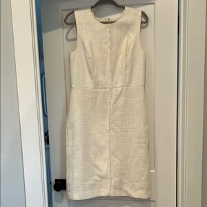 Elegant Cream Sleeveless Dress